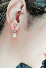 Load image into Gallery viewer, Freshwater Pearl Infinity Stud Earring, Sterling Silver

