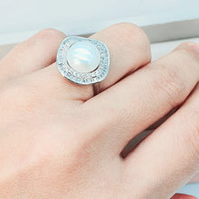 Load image into Gallery viewer, Large Freshwater Pearl ring, sterling silver
