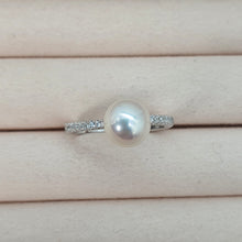 Load image into Gallery viewer, Round Freshwater Pearl Ring, Sterling Silver

