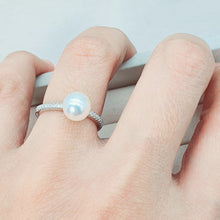Load image into Gallery viewer, Round Freshwater Pearl Ring, Sterling Silver
