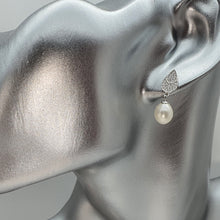 Load image into Gallery viewer, Freshwater Pearl Teardrop Earring, Sterling Silver
