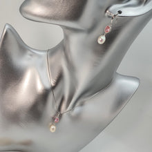 Load image into Gallery viewer, Freshwater Cultured Pearl pink Set, Sterling silver
