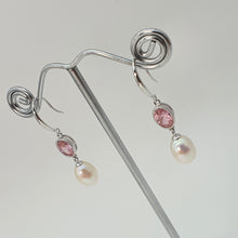 Load image into Gallery viewer, Freshwater Cultured Pearl pink Set, Sterling silver
