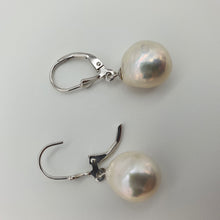 Load image into Gallery viewer, Edison Baroque Pearl Antique Hook Earrings, Sterling Silver
