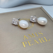 Load image into Gallery viewer, Freshwater Drop Pearl Earrings, Sterling Silver
