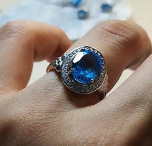 Load image into Gallery viewer, Natural Blue Topaz Gemstone Jewellery Set, Sterling Silver
