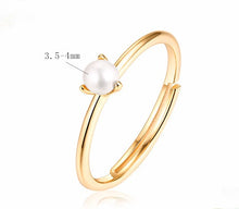 Load image into Gallery viewer, Freshwater Pearl Golden Ring, Sterling Silver
