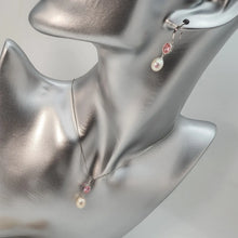 Load image into Gallery viewer, Freshwater Cultured Pearl pink Set, Sterling silver
