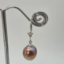 Load image into Gallery viewer, Edison Baroque Pearl Antique Hook Earrings, Sterling Silver
