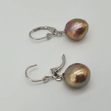 Load image into Gallery viewer, Edison Baroque Pearl Antique Hook Earrings, Sterling Silver

